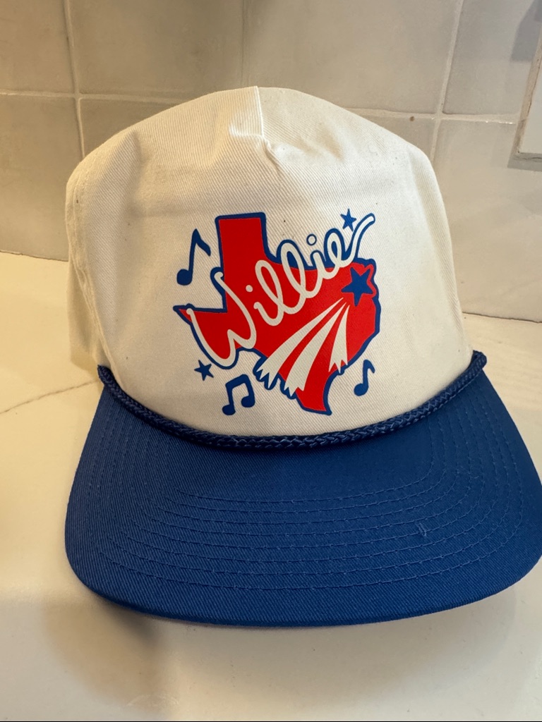 White And Blue Trucker Hat